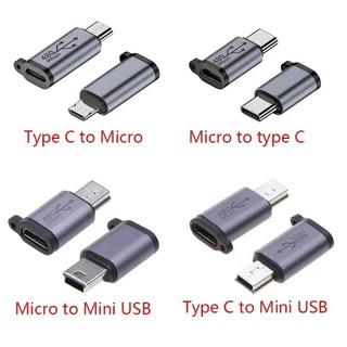 Micro USB Mini USB Type-C iOS Adapter Nam Nữ Chuyển Đổi Đồng Bộ Dữ Liệu Sạc Cho Xiaomi Samsung Điện Thoại Di Động Adapter USB C Cắm Chuyển Chuyển Converte