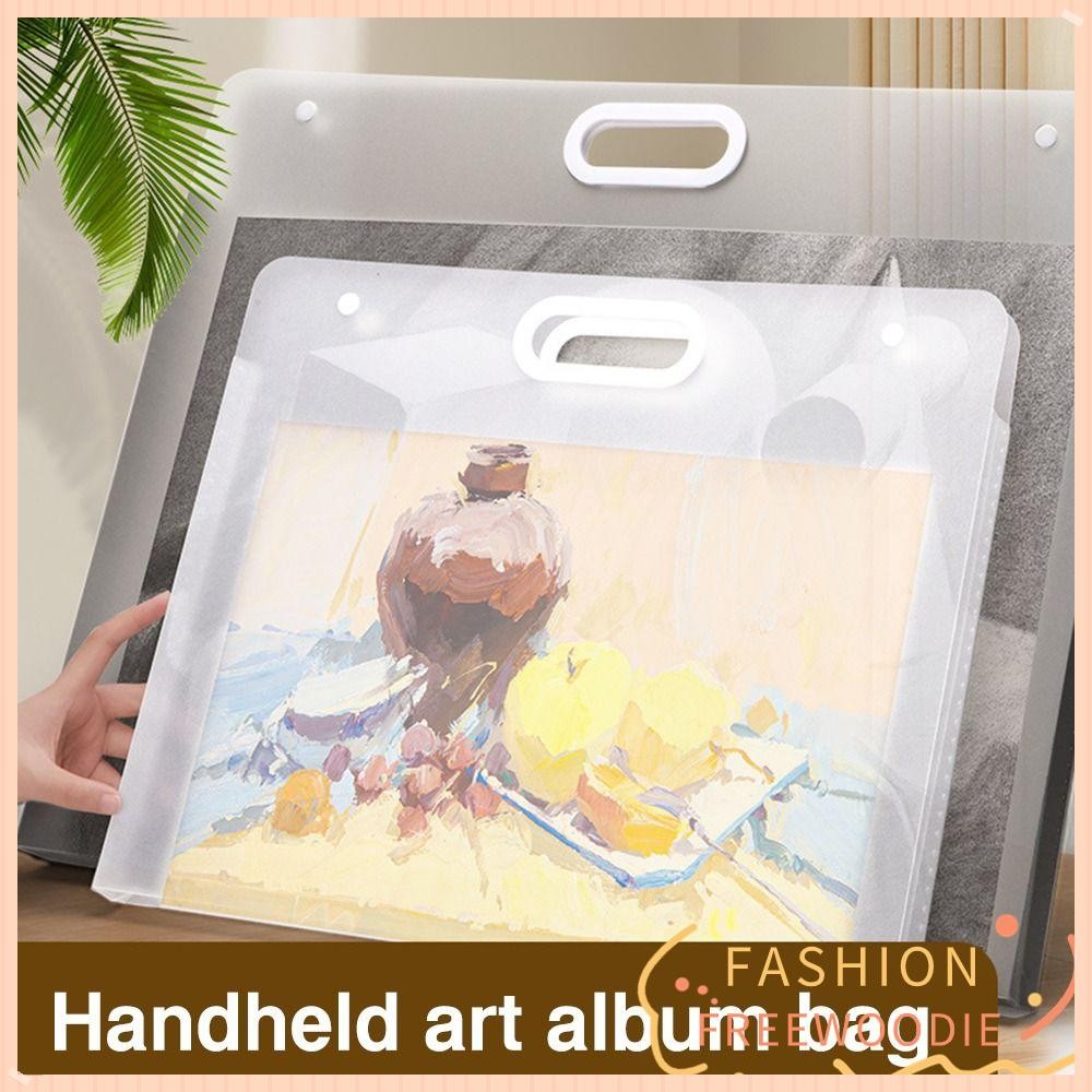 Túi đựng giấy vẽ tranh FREEWOODIE, Thư mục tập tin chống nước A2 / A3 / A4, Di động trong suốt 4K / 