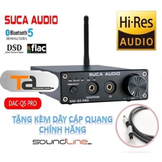 Bộ giải Mã âm Thanh DAC SUCA Q5 Pro V2 Bluetooth 5.0 - DAC Q5 PRO ( Tặng kèm dây cáp quang hãng soundline 1.5m )
