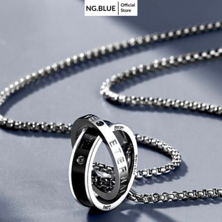  Dây chuyền vòng cổ lồng nhẫn tình yêu vĩnh cửu nam nữ thép titan không gỉ đẹp phụ kiện trang sức thời trang cặp đôi 