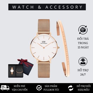 Đồng Hồ Nữ Daniel Welington Classic Petite Melrose White + Vòng Tay D_W Cuff Chính Hãng - DANIEL WATCH STORE VN