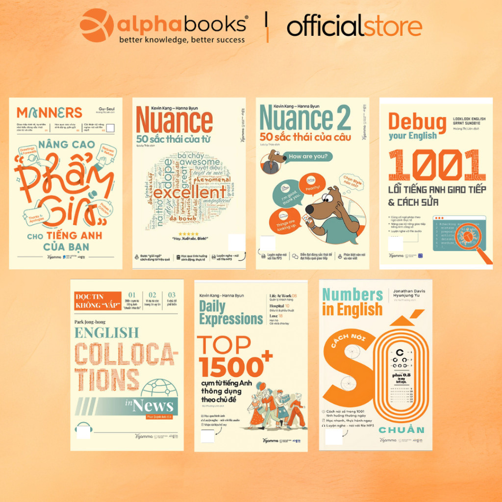 Sách - Lẻ: Manners +Nuance 1,2 + English Collocations In News - Đọc Tin K Vấp + Debug + Top 1500+ + Cách Nói Số Chuẩn