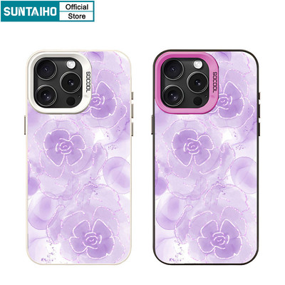 Suntaiho Thẩm Mỹ Họa Tiết Hoa Ốp lưng Iphone 16 15 14 13 12 11 Pro Max TPU Silicon Mềm Cao Cấp Chống Sốc Ốp Lưng