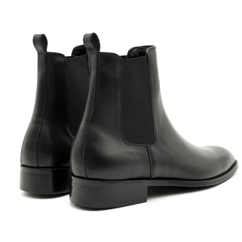 Giày bốt nam form Chelsea boot, làm từ da bò, tăng chiều cao 4cm