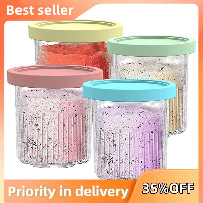 4 Miếng Kem Pints Cốc Kem Hộp Đựng Kem Có Nắp Cho Kem Pints NC301 NC300 NC299AMZ Series