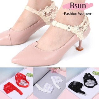 1 Cặp Dây Buộc Giày Cao Gót Chống Trượt Phối Ren Hoa Nhiều Màu Tùy Chỉnh Thời Trang Cho Nữ