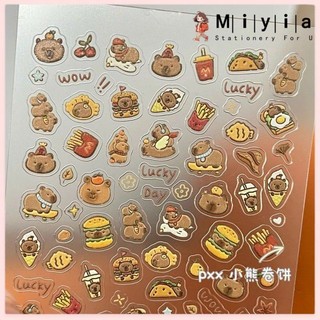 56 cái/tờ nhãn dán trang trí pvc hoạt hình capy bara dễ thương miyia.vn