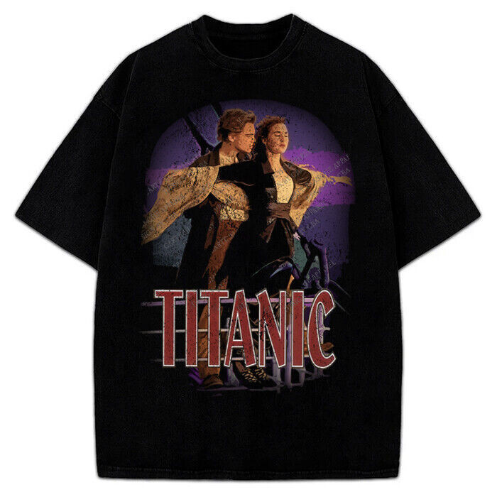Áo thun Titanic Leonardo Dicaprio Kate Winslet 90'S Phim cổ điển Retro Tee