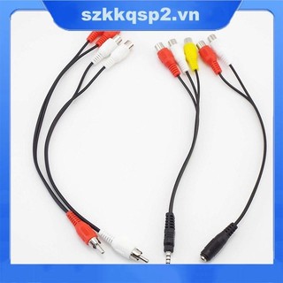 Cáp RCA Giắc Cắm 3.5 Mm Cáp Âm Thanh Stereo Sang 2RCA Ổ Cắm Nữ Sang Nam Sang Tai Nghe AUX Y Adapter Cáp Âm Thanh VNK2