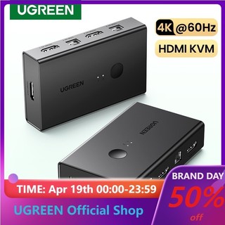 Bộ chuyển đổi UGREEN 4k60hz HDMI KVM siêu HD 2 trong 1 để chia sẻ màn hình