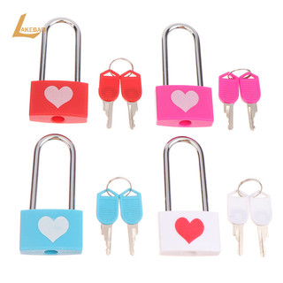 [Lakebao] Ổ khóa trái tim màu tối giản có chìa khóa Khóa cặp đôi dễ thương cho vali Mini Phụ kiện trang trí túi hành lý [MỚI]