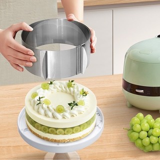 Khuôn ring mousse, khuôn tròn không đáy làm tiramisu, cheesecake, khuôn mở rộng thay đổi đc kích cỡ, size mini các hình