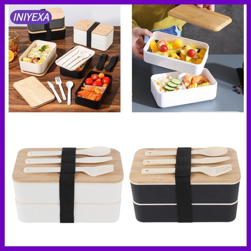 Hộp cơm trưa Hộp Bento Nhật Bản có dao kéo Hộp đựng thực phẩm có thể xếp chồng lên nhau Đồ ăn nhẹ Hộp đựng rau củ để leo núi