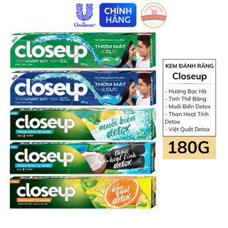 Kem Đánh Răng Closeup Trắng Răng Thơm Mát - Tuýp 180G