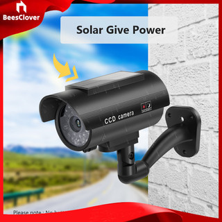 Beesclover Năng Lượng Mặt Trời Giả Camera An Ninh Chống Nước Mô Phỏng Camera Đèn Led Giám Sát Camera Giám Sát