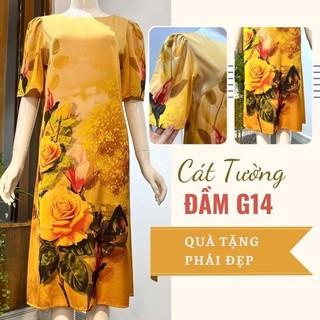Đầm trung niên nữ sang trọng mùa hè quà tặng bà, tặng mẹ G14 - Thời trang Cát Tường