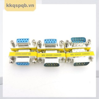 Db9 mini 9pin nam nữ chuyển đổi giới tính adapter rs232 serial plug com connector vnk3