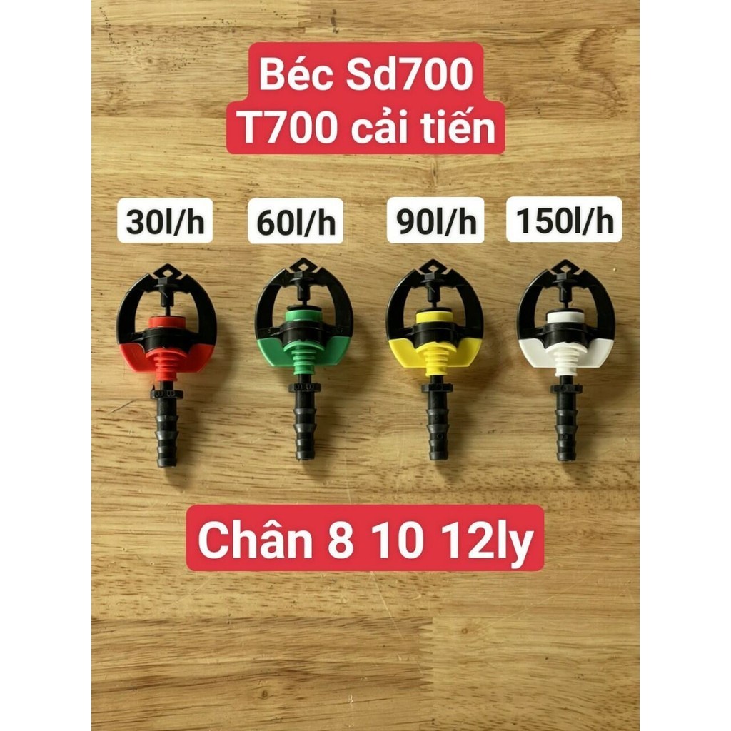 [Sỉ bịch 100 cái] Béc tưới SD700 chân 8ly 10ly 12ly 10mm -Béc phun mưa tưới gốc phun sương, phun mưa tưới cây, phun phân