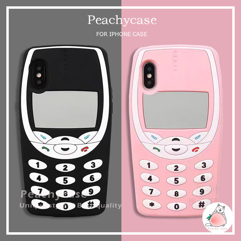 Retro Cũ Hoài Cổ Thiết Kế Điện Thoại Di Động Nokia Ốp lưng Silicon Tương Thích Cho iPhone 15 14 Plus