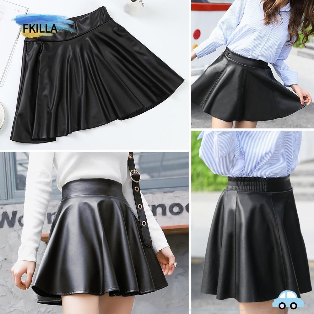 WUZIA 5 Chân Váy Da Thời Trang Công Sở