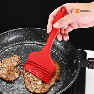 [Harborhaven] Bàn chải dầu Barbeque Chịu nhiệt Màu trơn cấp thực phẩm Bàn chải tay cầm bề mặt nhẵn Dầu Lỗ treo có thể tái sử dụng Bàn chải nước sốt BBQ Đồ dùng nhà bếp