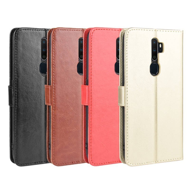 Ốp điện thoại khe cắm thẻ cho Oppo A9 2020 A 9 OppoA92020 Ốp lưng Ví da lật Ốp lưng Oppo A9 2020 Vỏ 