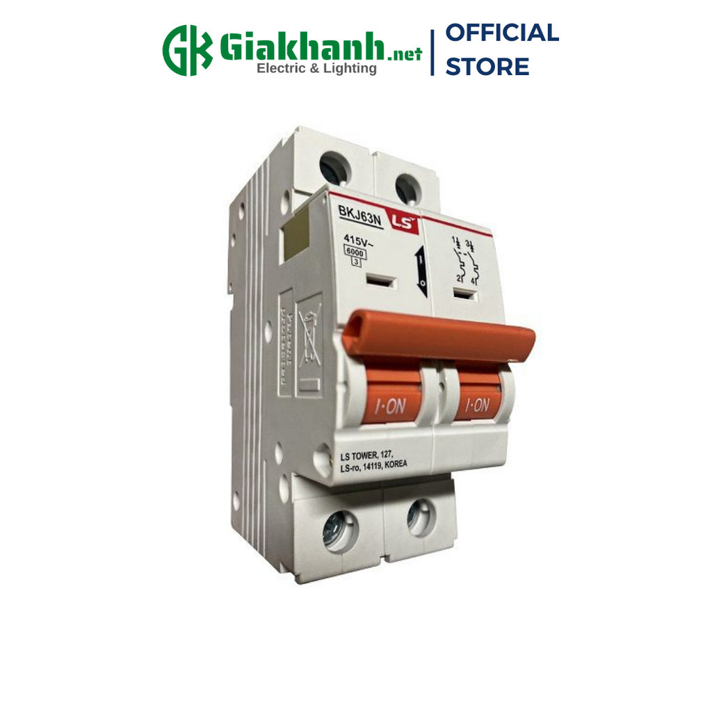 Aptomat CB Chống Quá Tải Và Ngắn Mạch MCB LS 2P BKJ63N 50A 6kA