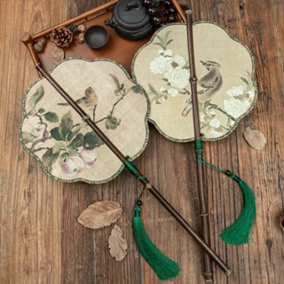 Quạt Eo Cuộn Có Thể Gập Lại Quạt Nhóm Quạt Cổ Điển Tay Cầm Dài Quạt Di Động Cổ Cuộn Eo Quạt Tre Tím Hanfu Sườn Xám Mặt Ngựa Váy Hiển Thị Ảnh Quà Tặng Trung Hoa