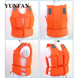 Yunfan  Áo khoác phao bơi người lớn xốp màu cam mới có còi LLF