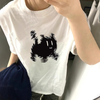 HANUNA Local Brand Áo Thun Phông Form Rộng 100% Cotton BIG SIZE Mèo In Hình Cotton Nguyên Chất Ngắn Tay Nữ 2024 Phong Cách Mới Xuân Hè Phong Cách Mỹ Dạo Phố Đáy Áo Sơ Mi Nửa Tay T @ -