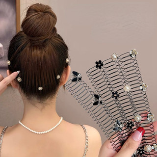 Xược tóc kẹp tóc phụ kiện tóc cho lược tóc gãy tóc dụng cụ tiện dụng kẹp tóc mũ đội đầu camellia gãy tóc dụng cụ tiện dụng vô hình gãy dây buộc tóc nữ 2024 phong cách mới đầu lưng kẹp tóc headd
