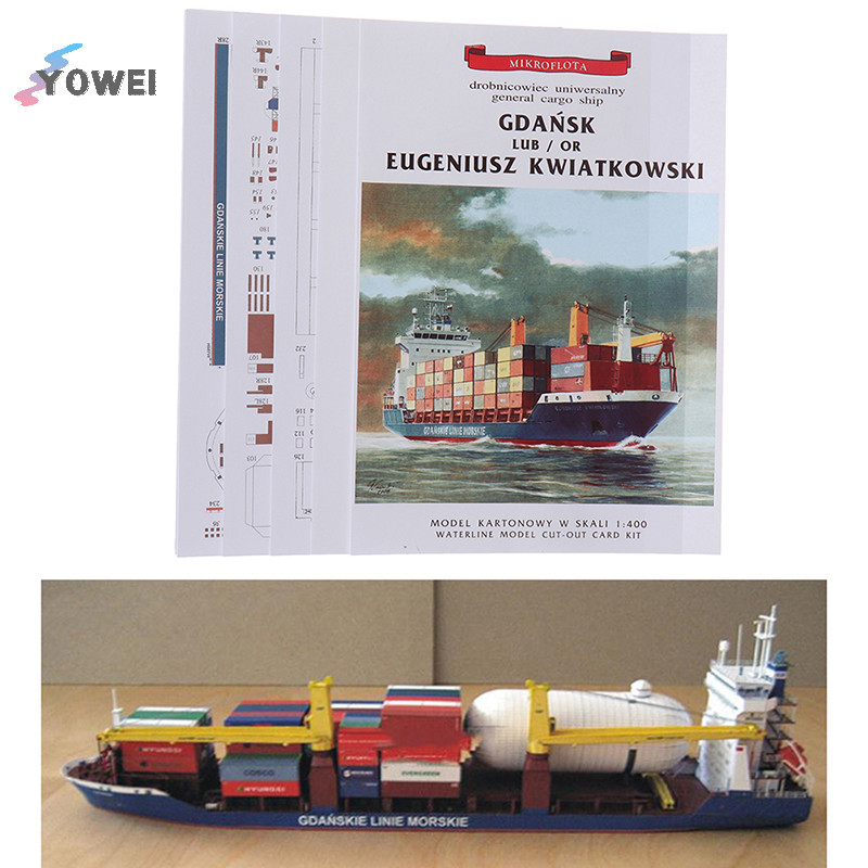 Yowei 1: 400 Tàu chở hàng Gdansk Thủ công DIY Thẻ giấy 3D Bộ mô hình VN