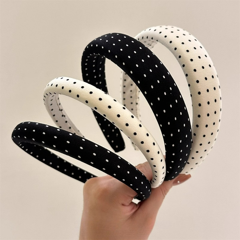 2 Màu 1.5 / 3.0cm Chấm In Mũ Băng Đô Quấn Tóc Phụ Kiện Tóc Cho Nữ