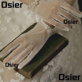 Găng tay cưới OSIER1, Găng tay Satin ngắn lạ mắt, Phụ kiện đám cưới cô dâu thời trang cho Opera / Đám cưới / Tiệc / Tiệc trà / Halloween / Trang phục