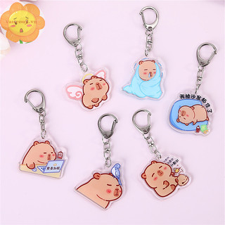 Vastji Sáng Tạo Ngộ nghĩnh Capybara Móc Khóa Động Vật Dễ Thương Acrylic Móc Khóa Xe Chìa Khóa Ch Túi Mặt Dây Chuyền Ba Lô Phụ Kiện Trang Trí Quà Tặng VN