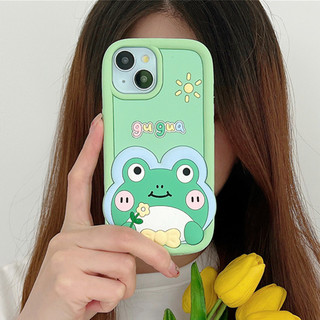 Ếch Nhỏ Dễ Thương Cho Apple 15 Ốp Điện Thoại 14ProMax Phong Cách Mới iPhone13 Sáng Tạo iPhone12 Ba Chiều 15ProMax Silicon 11 Ốp Mềm Chống Sốc Nhật Bản Nữ Hàn Quốc