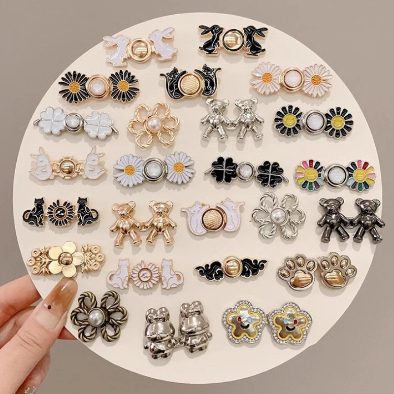 Bộ 4 Quần Eo Thổ Cẩm Có Thể Điều Chỉnh Kích Thước Quần Jean Khóa Eo Thời Trang Chân Cho Quần Áo Eo Váy Phụ Kiện