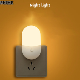 SHIHE Đèn LED phòng ngủ đầu giường đèn ngủ cho ăn đèn ổ cắm đèn bảo vệ mắt đèn ngủ