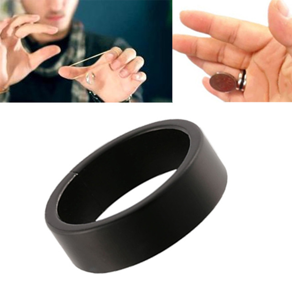 LDqy _ 18 / 19 / 20 / 21mm Màu Trơn ic Magic Ring Finger Trick Gimmick Prop Toy