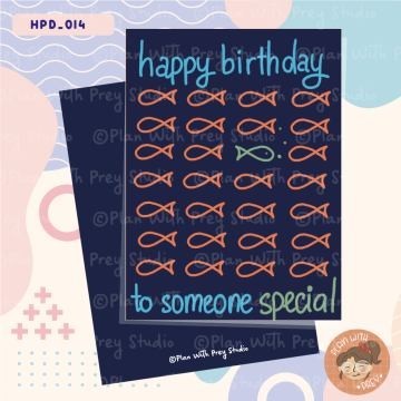 Thiệp Sinh nhật Happy Birthday to Someone Special | Happy Birthday Card | Designed by Plan With Prey