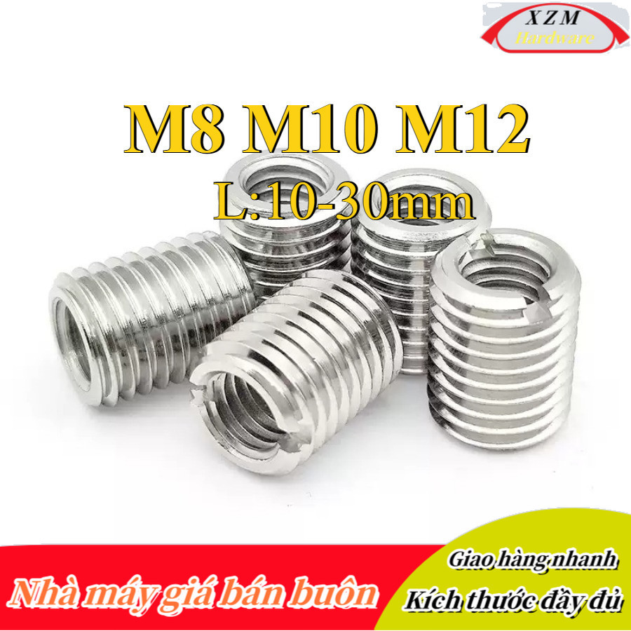 Ren cấy ốc ，Quy lô cấy chân ren các loại inox 304，nối ren trong ren ngoài M8 / M10 / M12 (XZM-DM-W)