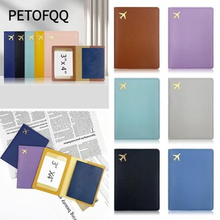 Túi đựng hộ chiếu PETOFQQ, Vỏ hộ chiếu PU đa chức năng, Hộp đựng vé du lịch di động Vỏ bảo vệ hộ chiếu dung tích lớn