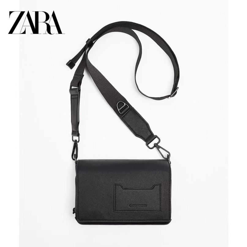 Túi xách Mini Zara màu đen thời trang mới 2023 dành cho nam