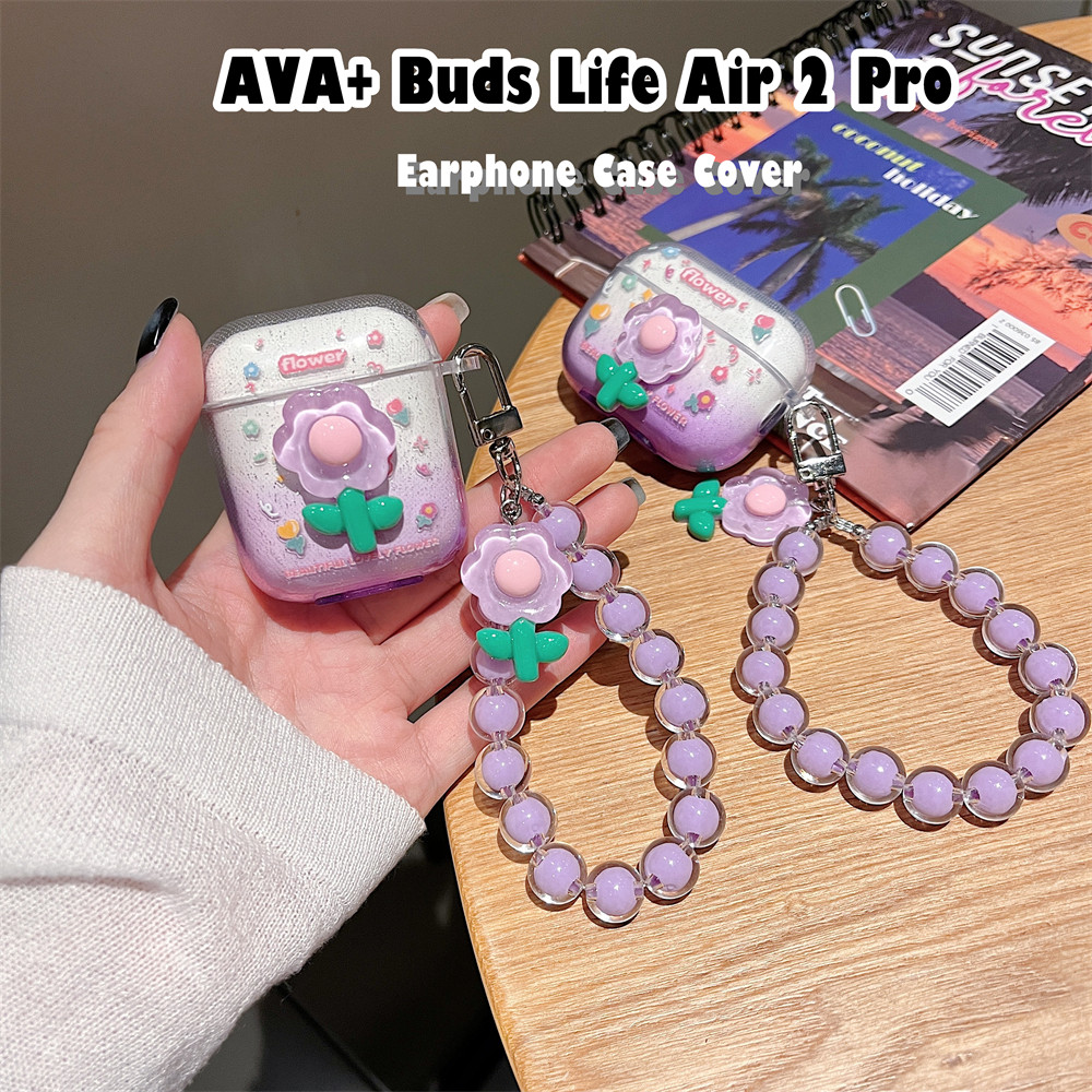 Dành cho AVA + Buds Life Air 2 Pro Vỏ tai nghe Vỏ silicon mềm phong cách tươi mới