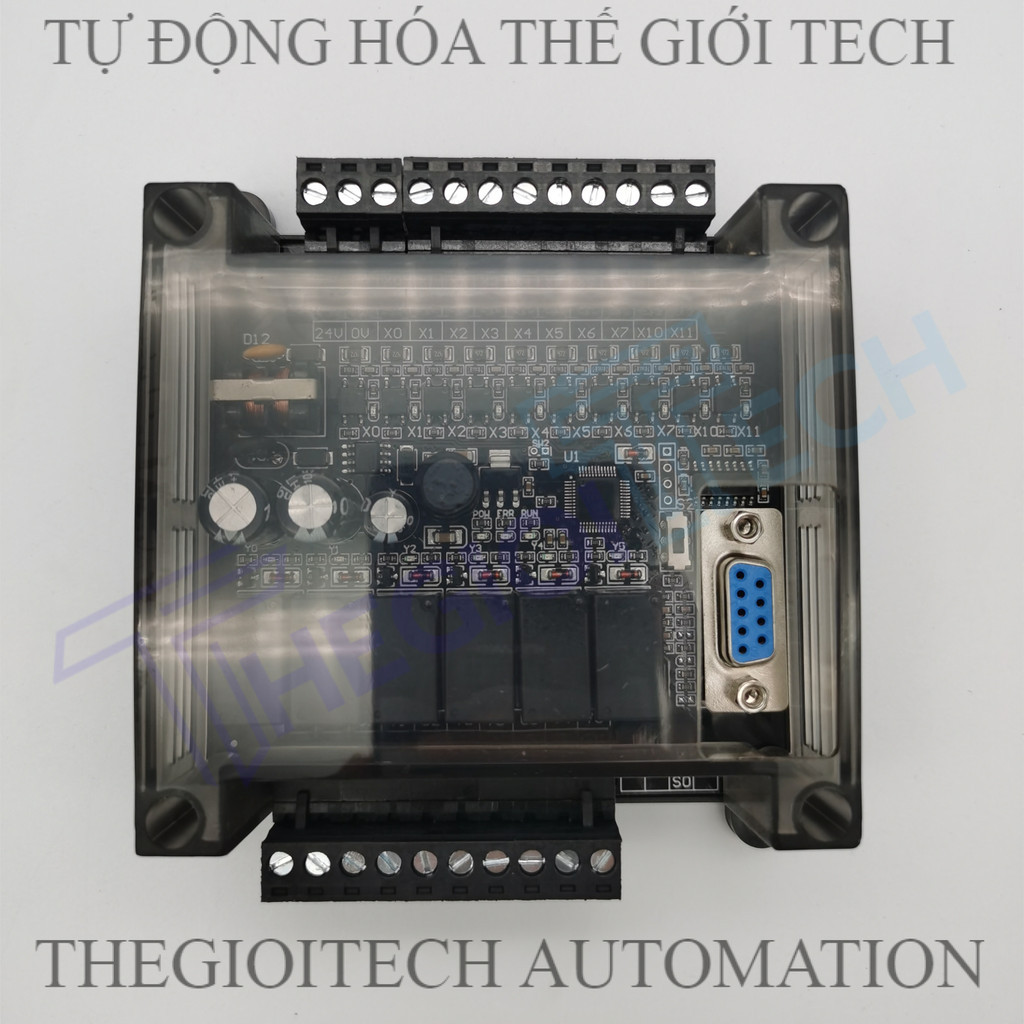 Board mạch Lập Trình PLC HK HK2N FX2N 16MR 10 input 6 output relay 24V TTL RS232, GX Works2 Mitsubis