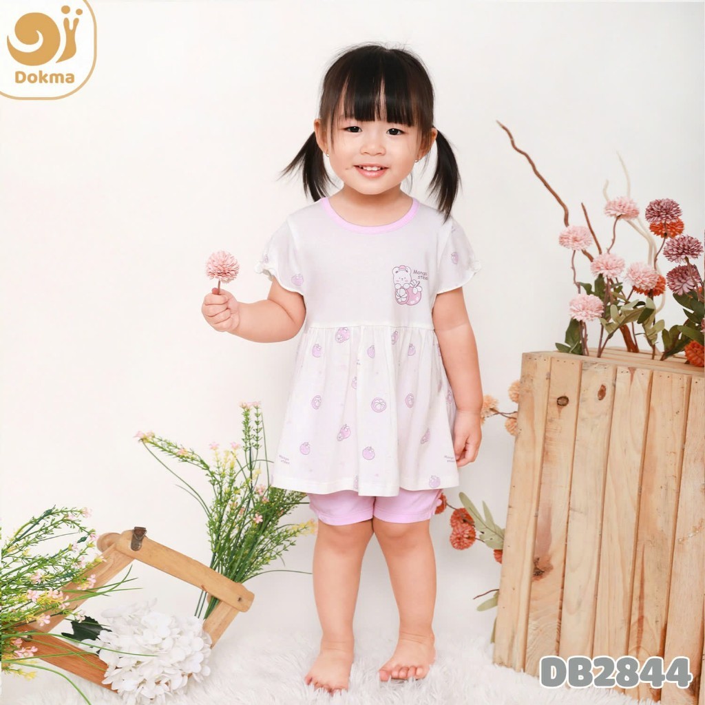 [Chính hãng] Bộ cộc tay bé gái Dokma DB2844 (8-14kg) chất vải cotton