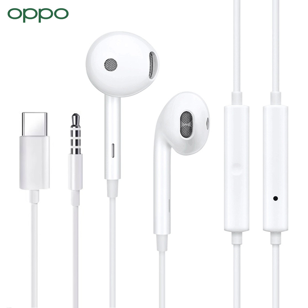 Tai nghe có dây OPPO MH135 có giao diện 3,5mm / Type-C Điều khiển từ xa Giảm tiếng ồn Gọi HD