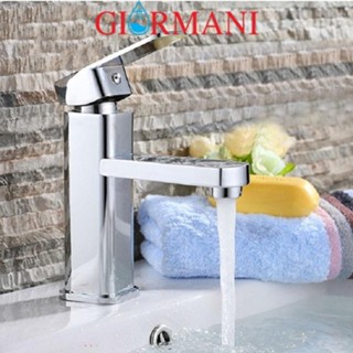 Vòi chậu rửa mặt nóng lạnh, vòi lavabo vuông SNL16 tặng đôi dây cấp inox - Hàng GIORMANI bảo hành 24 tháng