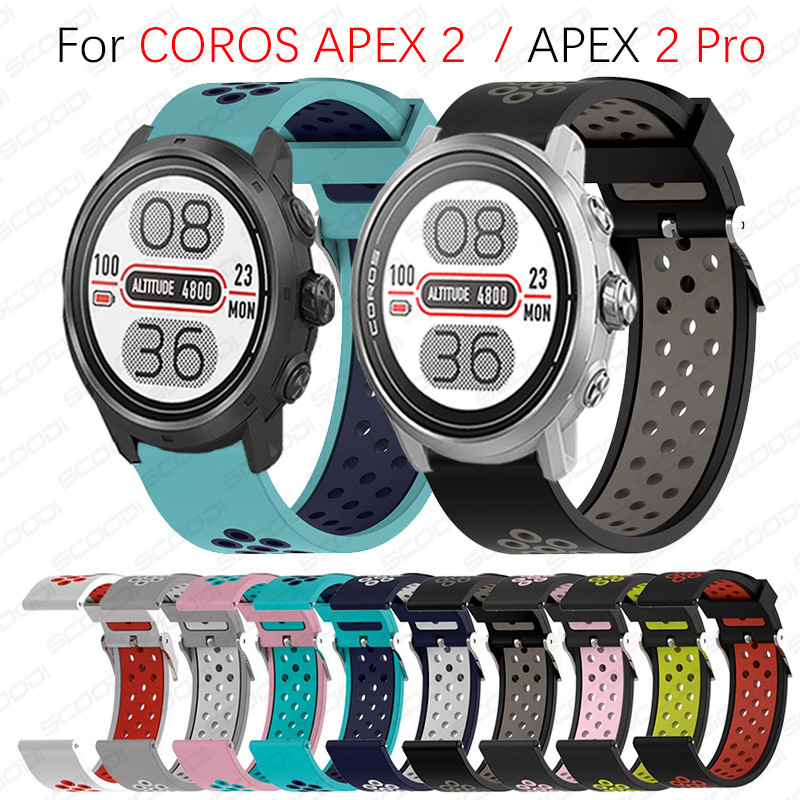 Dây đeo đồng hồ silicon thể thao cho Coros Apex 2 Pro / Coros Apex 2 Đồng hồ thông minh Vòng đeo tay
