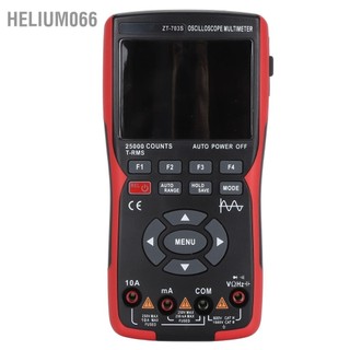 Helium066 Màn hình 3 5in Máy đo dao động cầm tay Đồng hồ vạn năng Độ chính xác cao Kênh đôi 25000 Đếm tạo tín hiệu